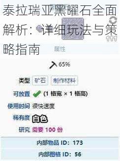 泰拉瑞亚黑曜石全面解析:详细玩法与策略指南