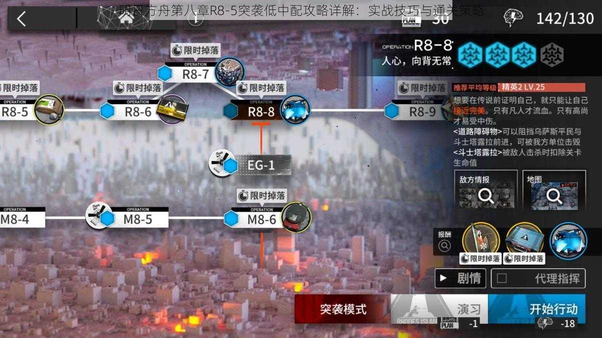 明日方舟第八章R8-5突袭低中配攻略详解:实战技巧与通关策略
